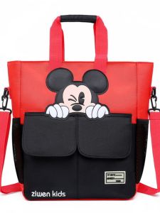 Large Capacity Canvas Cartoon Crossbody Bag Student Tutoring Bag Art Carryall Single Shoulder Womens Bag Trendy Handbag