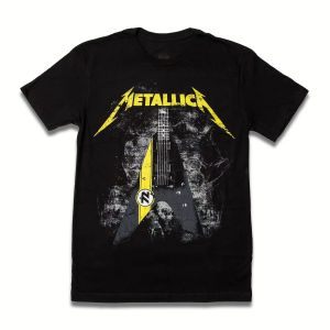 Áo Thun Nam 100% Cotton In Hình Metallica Phong Cách Y2K Thiết Kế Đàn Guitar Điện Kiểu Hiphop Cá Tính Tay Ngắn Thoáng Khí Co Giãn