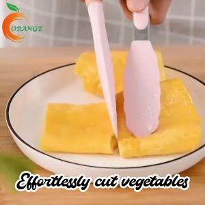 ORANGE Sutil silikon Spatula Silicone sodet Alat Masak Set Non-stick - Sutil Gagang Kayu Tahan Panas