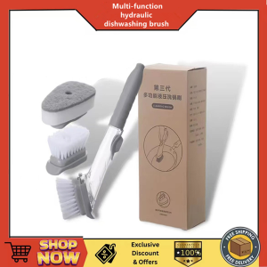 Kitchen Long Handle Hydraulic Pot Washing Brush Automatic Liquid Filling Brush Pot Artifact Cleaning Brush Lazy Dishwashing Brush