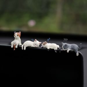 [Meow] Car Screen Small Ornaments Car Center Console Display Lying Doll Car Cartoon Decoration Doll