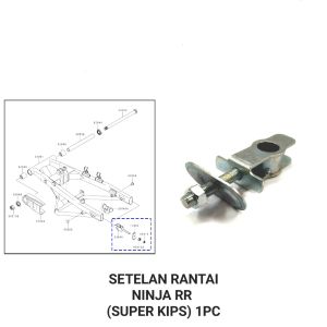 Setelan Rantai Ninja RR (Harga Per 1 PCS) - Stelan Rante Anting Anting Chain Adjuster + Plat Kawasaki Ninja R Ninja SS Super Kips