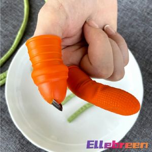 Silicone Finger Peeler Thumb Knife Finger Protector Fruit Vegetable Thumb Cutter Innovative Kitchen Tools