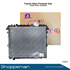 12329 TOYOTA HILUX VIGO INNOVA FORTUNER 2004 GAS RADIATOR ASSEMBLY M/T 525x648x26mm PA26 1ROW 16400-05160