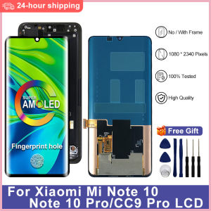 6.47" AMOLED For Xiaomi Mi Note 10 LCD Display Screen Digitizer For Xiaomi Mi CC9 Pro LCD Mi Note10 Pro Replacement Parts