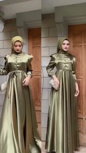 BEST SELLER Ariel Dress Silk Brukat Premium Terbaru 2024 Dress Muslim Pesta Gamis Kondangan Wanita