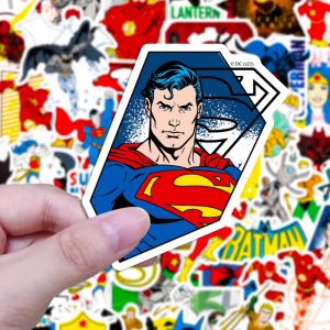 50Pc Genuine Dc Justice League Cartoon Sticker Superheroes Superman Wonder Woman Stationery Guitar Water Bottle Waterproof Decal