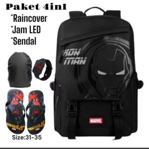 Tas Ransel 4in1 Karakter Superhero Ransel Anak Sekolah SD SMP SMA Banyak Bonusnya