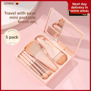 JIUQI | Mini Portable Makeup Brush Set for Eyeshadow Foundation Powder Eyebrow 5 Pieces