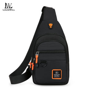 LouisWill Men Chest Bag Fashion Shoulder Bags Sling Chest Bag Cross Body Bag Messenger Bag Waterproof Cross Body Bag Large Capacity Sling Bag Simple Casual Sport Street Bag Student Teenager Bag