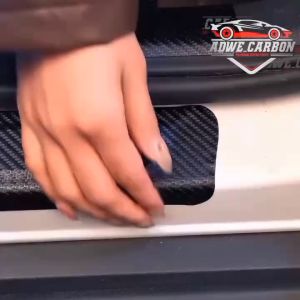 9pcs Stiker Carbon Mobil Suzuki Karimun & Stiker Pelindung Pijakan Wagon R