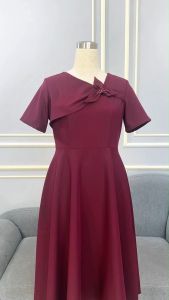 Đầm thiết kế thanh lịch sang trọng chất liệu Cotton Lạnh Hàn Quốc thương hiệu Thiều Hoa DD4L0208