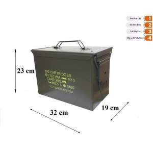 Thùng đựng đồ nghề bằng sắt 9 Lít có gioăng cao su chống nước