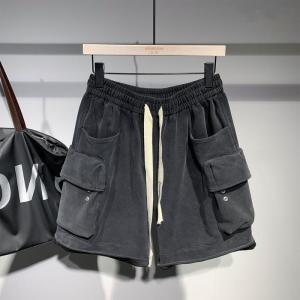 Large Size Mens Workwear Shorts Five Pockets Loose Fit Summer American Retro Style High Waist Straight Leg Casual Pants