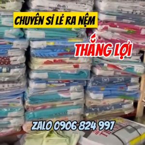 Bộ Ra Nệm THẮNG LỢI chính hãng 100% chuẩn logo 4 món| Drap coton Thắng Lợi  mềm mịn không xù lông