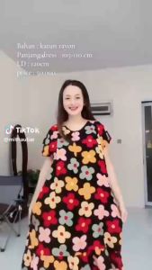 Daster Ruffle Simple Kekinian Sora Dress by mima.id Home Dress Baju Santai Wanita Bahan Rayon Premium Hamil Busui Friendly