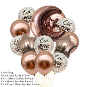 1Bag Eid Mubarak Confetti Balloons Ramadan Kareem Decor Islamic Muslim Festival Ramadan Mubarak Home Eid Al-fitr Party Supplies