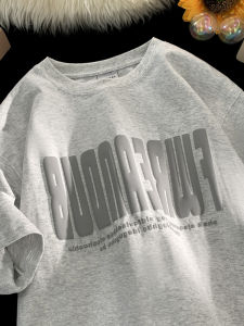 American Fashion Brand Heavyweight Pure Cotton Short Sleeve Mens T-shirt Summer Loose Casual plus Size Half Dress Shirt