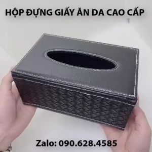 Hộp đựng giấy ăn bọc da cao cấp hình chữ nhật Hộp đựng khăn giấy ăn để bàn sang trọng tiện lợi - Lazada