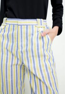 MFMW Jenibeth Celana Panjang Kulot Navy Motif Salur