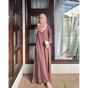 DRESS MUSLIM WANITA TERBARU | GAMIS BUSUI FRIENDLY & GAMIS POLOS BAHAN CRINKLE AIRFLOW