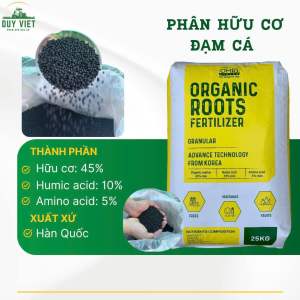 PHÂN ĐẠM CÁ HỮU CƠ [CHÍNH HÃNG] ORGANIC ROOTS FERTILIZER - Dạng Viên tròn BÓN CHO CÂY SẦU RIÊNG CÀ PHÊ RAU CỦ QUẢ CÂY KIỂNG HOA - Bao 25kg