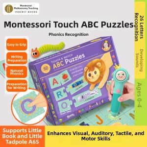 Phonics Montessori Touch Puzzle Cognition Cards Book