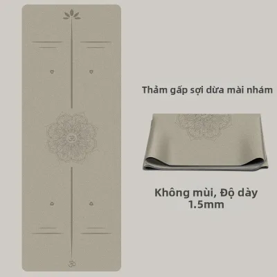 ZHUOLESHI | Thảm Yoga Mỏng Siêu Bền Từ Sợi Dừa Chống Trượt Gập Được