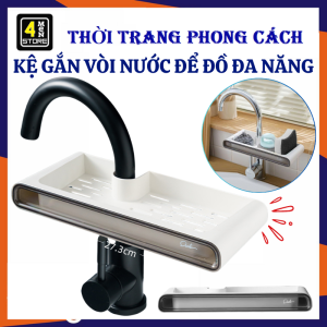 Kệ Gắn Vòi Nước Đựng Đồ Rửa Chén Tiện Lợi - Khay Đựng Đồ Gắn Bồn Rửa Có Lỗ Thoát Nước Đa Năng - Giá Treo Vòi Đựng Đồ Bằng Nhựa Cứng Cáp Tiện Dụng