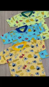 Setelan Baju Bayi Lengan Pendek + Celana Pendek Motif Animal Elephant Lucu Laki-laki/Perempuan Katun Baby Saina