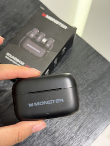 Monster Soundbase N10 Pro 2.4G wireless Lavalier microphone Low Latency <20ms ANC Noise Reduction 80m Long Range 360° HD Mic Compatible with iPhone/Computer/Tablet