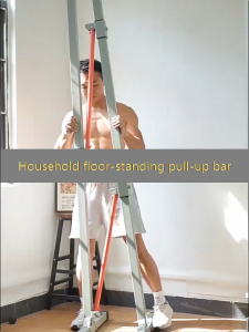 Foldable Horizontal Bar: Indoor Home Pull-Up Bar & Floor Fitness Equipment – Perfect for Home Gym Workouts