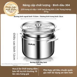 HUAJIDA | Chai Dầu Có Lọc Inox 304