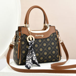Fashionable Ladies Shoulder Bag 2026 New Style Versatile Crossbody Handbag with Letter Print Soft PU Leather Commuter Friendly