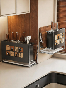 YIXUAN | Wall-Mounted Multifunctional Storage Rack with Drainer