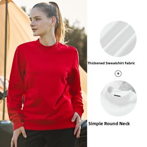 Jeep | Jeep Womens Outdoor Casual Fleece-Lined Sweatshirt Windproof Warm Thickened Autumn Winter Outdoor Leisure Clothing