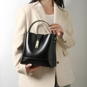 Bride Red Wedding Large Capacity Bucket Handbag Womens Fashionable Summer Crossbody Bag Soft PU Leather Lock Buckle Closure