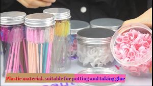 100pcs Eyelash Glue Rings Holder Cup Container Lashes Extension Supplies Accessories