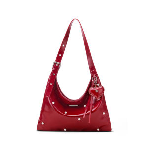 Mcmiko Iko Ballet Pearl Original Design Red Womens Underarm Bag Vintage Hobo Bag Sweet Cool Style Single Shoulder Bag