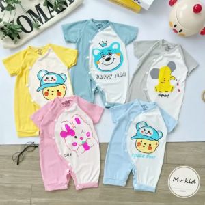 Bodysuit tăm lạnh cộc cho bé sơ sinh hè 2025