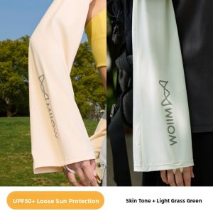 MiiOW | Sun Protection Ice Sleeve Covers Ice Silk Driving Cycling UV Protection Fingerless Summer New Style MiiOW Cat Person Brand