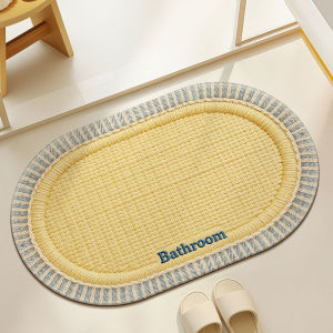 VIKAMA Alien Bathroom Floor Mat Retro Flower Anti slip Water absorbing Foot Mat Bathroom Home Decoration