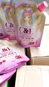 เซรั่มไฮยา พริตตี้เกิล์ล PRETTY GIRL C&E SERUM ไวท์เทนนิ่ง บอดี้ เซรั่ม 1 ถุง / 10 ถุง ขนาด 300 มล.