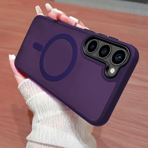 For Magsafe Translucent Case For Samsung Galaxy S26 S25 Edge S24 Ultra S23 S22+ FE Shockproof Magnetic Wireless Charging Cover