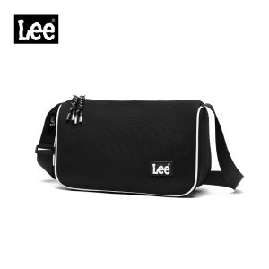 LEE Classic Women Black Crossbody Bag Black White Color With Splash waterproof Lightweight Shoulder Bag For Casual Sporty Office Phone Bag Side