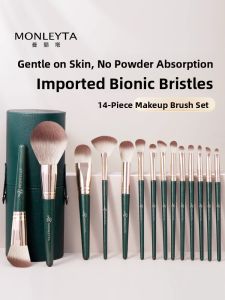 MONLEYTA | Beginner Makeup Brush Set Highlighter Concealer Eyeshadow Blade Eyeliner Brush Full Range Cosmetic Brushes Kit Professional Tools