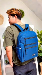 (PROMO) KANVAS !!! TAS RANSEL PRIA KAIN BACKPACK SEMARANG BUAT TRAVEL PUNGGUNG BAG SEKOLAH LAPTOP