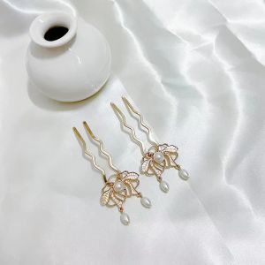 สร้อยผมสไตล์จีนโบราณแบบต้นฉบับ ทรงเรียบง่ายพร้อมหางยาว ชุดฮันฟูสำหรับผู้หญิงในยุคราชวงศ์ต่างๆ