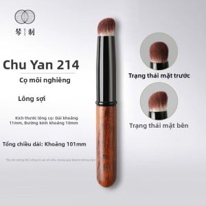QINZHI | Cọ Son Môi Mini Đầu Tròn Đa Năng