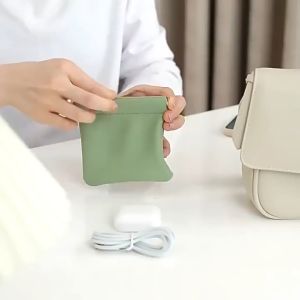 SEA YADOU กระเป๋าเครื่องสําอาง หนัง PU กระเป๋าใส่เหรียญ กระเป๋าหนัง เก็บเหรียญ กุญแจ เครื่องประดับ หูฟัง ขนาดเล็ก แบบพกพา